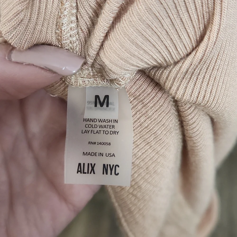 Revolve Alix NYC Lisbon Button Neck Mini Dress in Fawn Size Medium - Picture 9 of 13